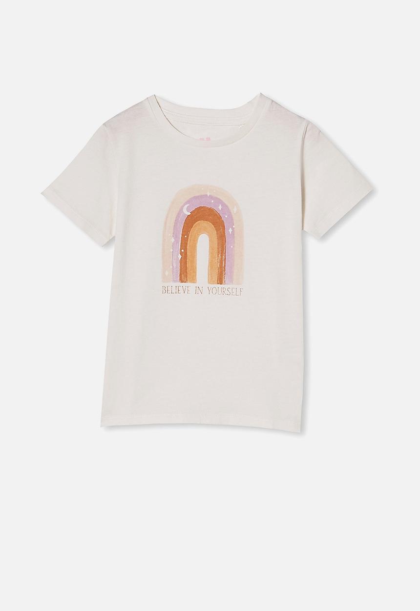 Cotton On - Penelope short sleeve tee - vanilla believe in yourself