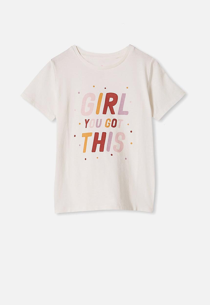 Cotton On - Penelope short sleeve tee - vanilla girl you got this