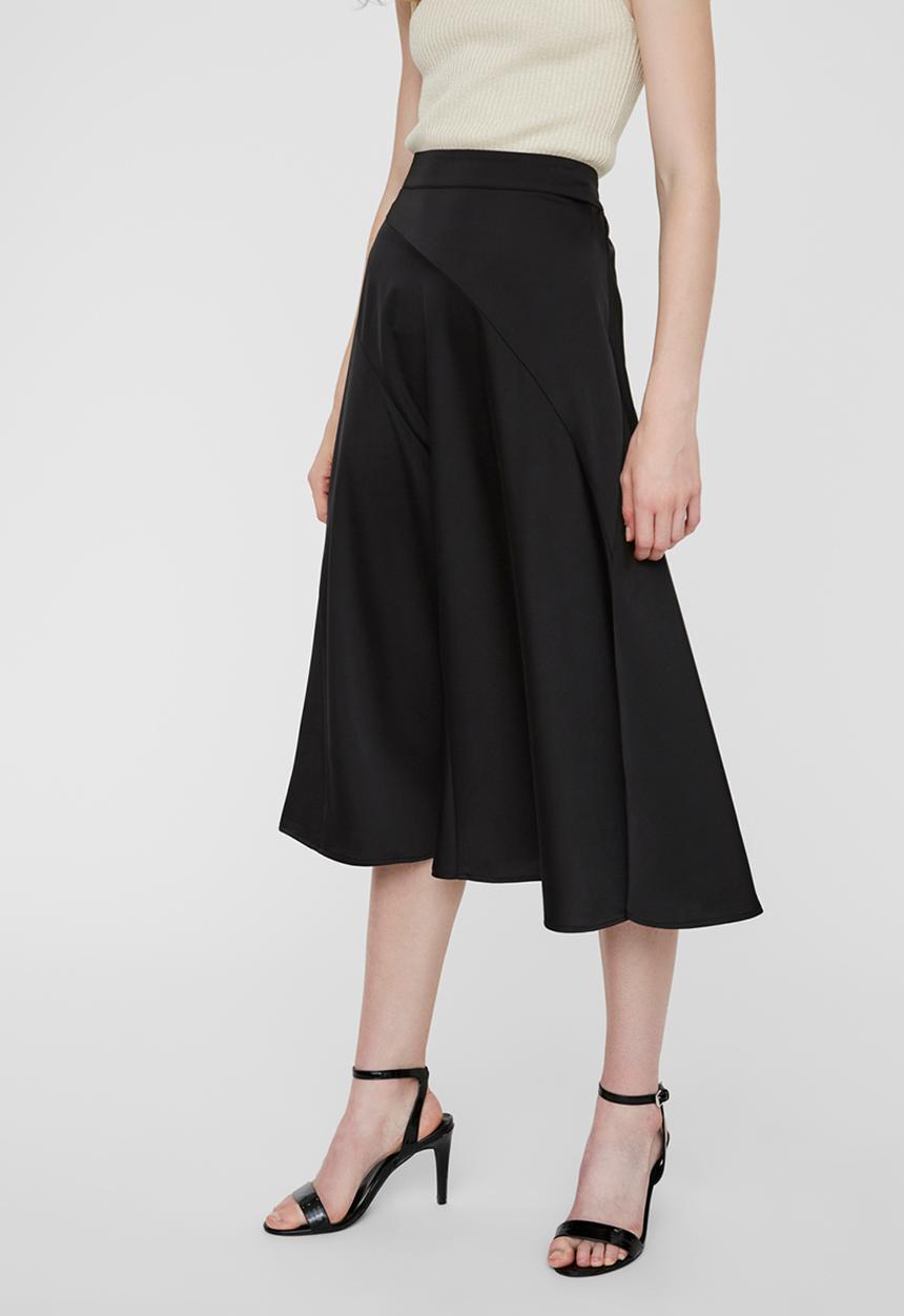 Vero Moda - Gabbi calf skirt - black