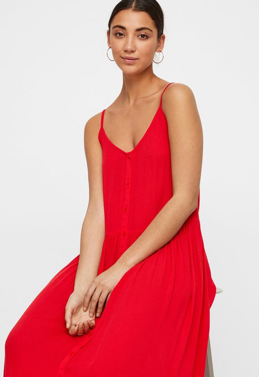 Vero Moda - Morning midi dress - red