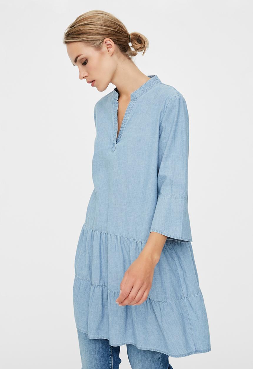 Vero Moda - Carola 3/4 chambray tunic - blue