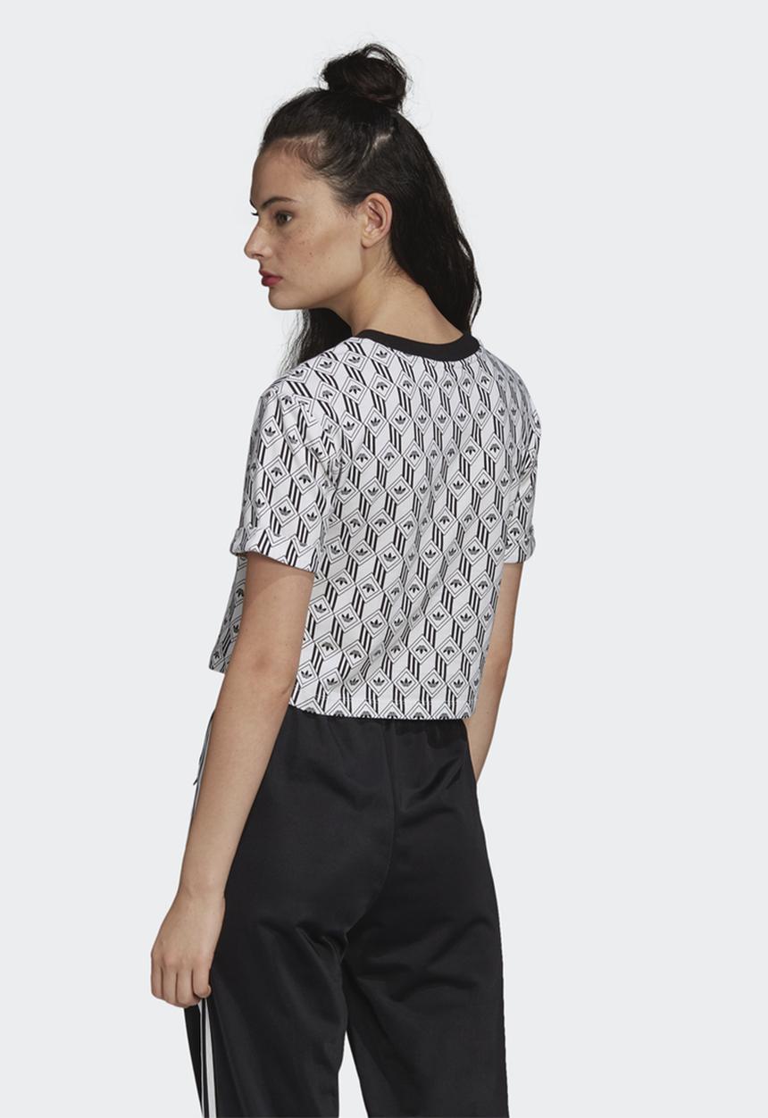 adidas Originals - Cropped T-shirt - white & black 