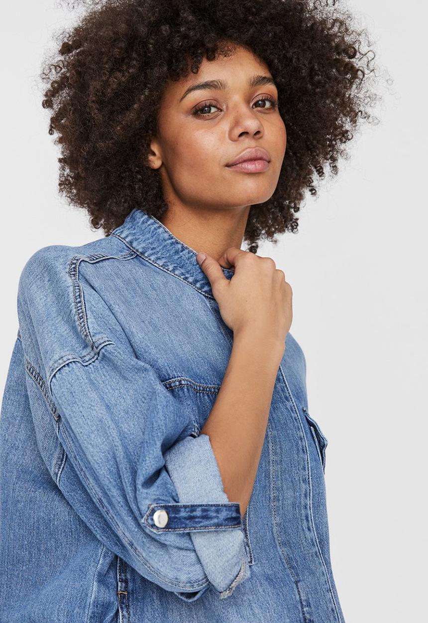 Vero Moda - Nova boxy denim jacket - blue