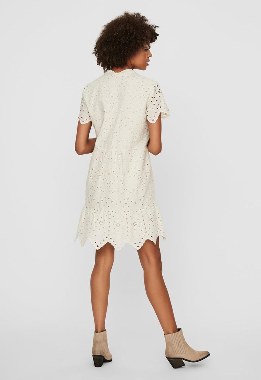 Vero Moda - Norah short sleeve short dress - neutral