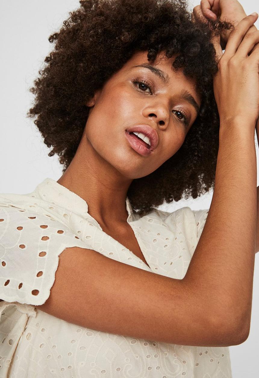 Vero Moda - Norah short sleeve short dress - neutral
