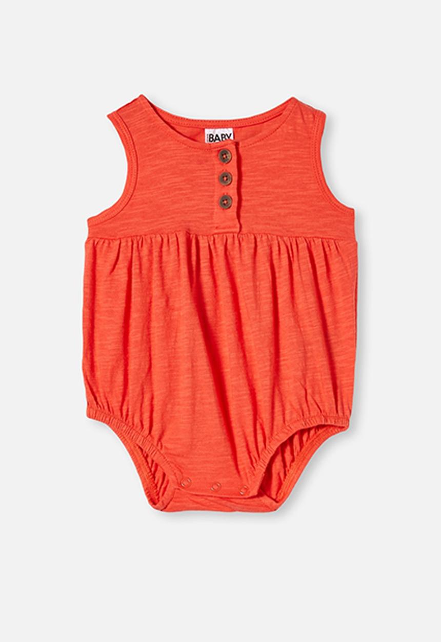 Cotton On - Craigelina singlet bubbysuit - orange