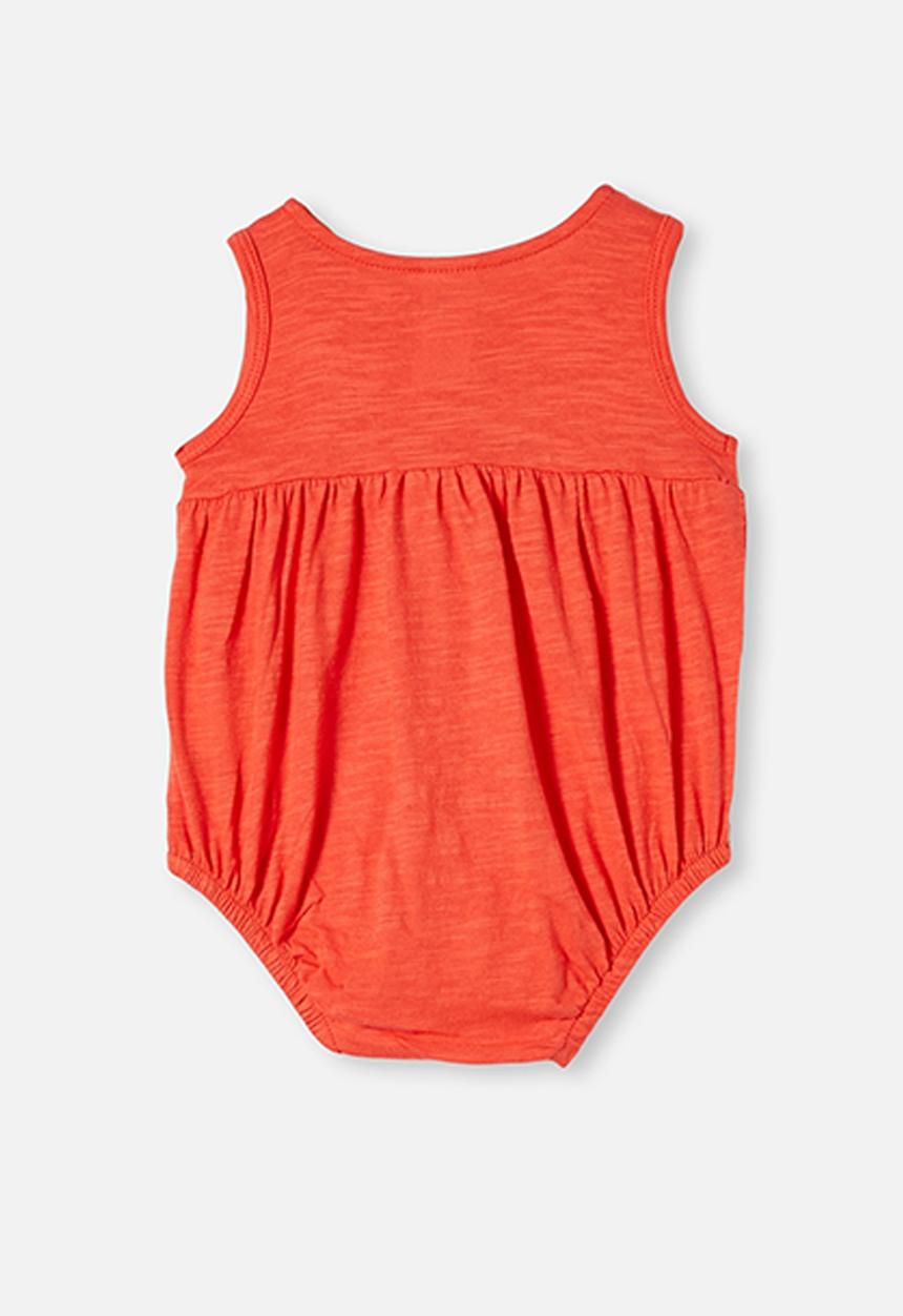 Cotton On - Craigelina singlet bubbysuit - orange