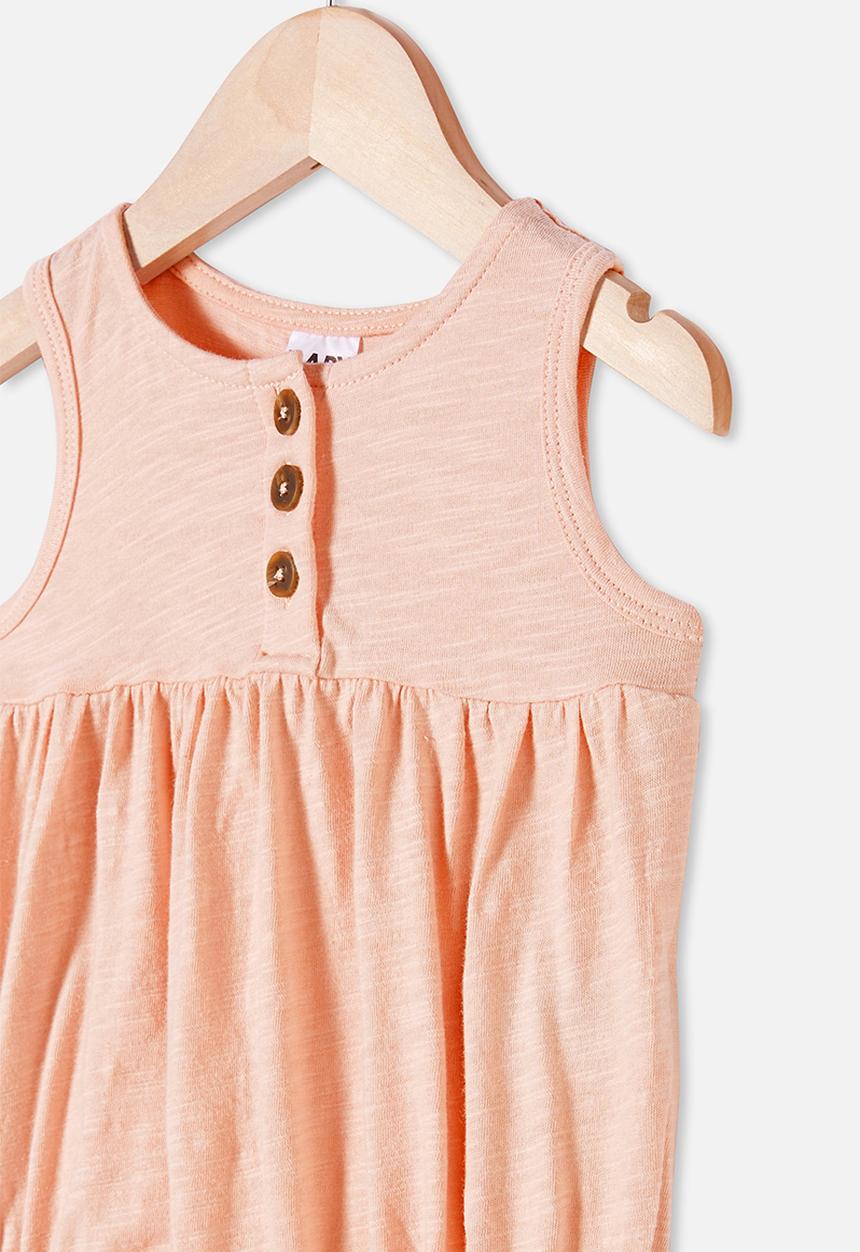 Cotton On - Craigelina singlet bubbysuit - peach