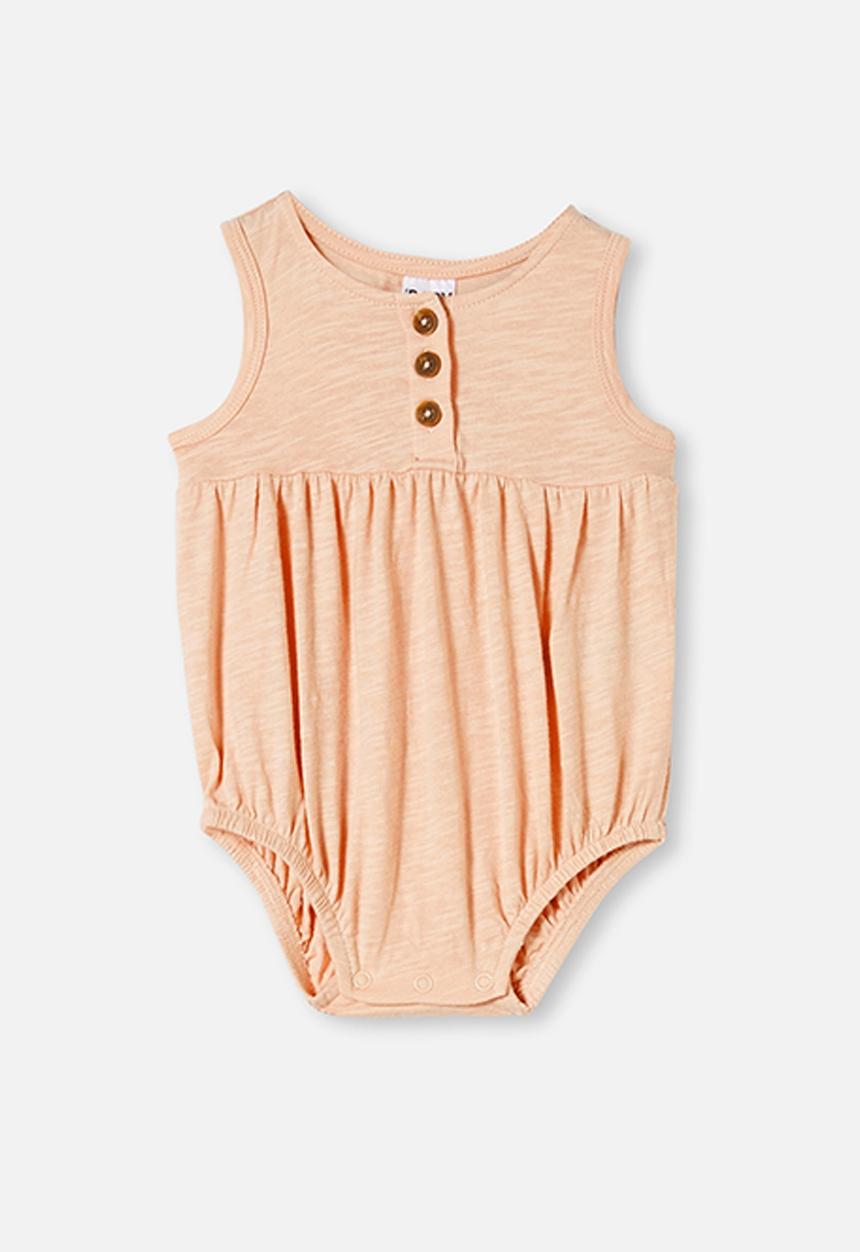 Cotton On - Craigelina singlet bubbysuit - peach