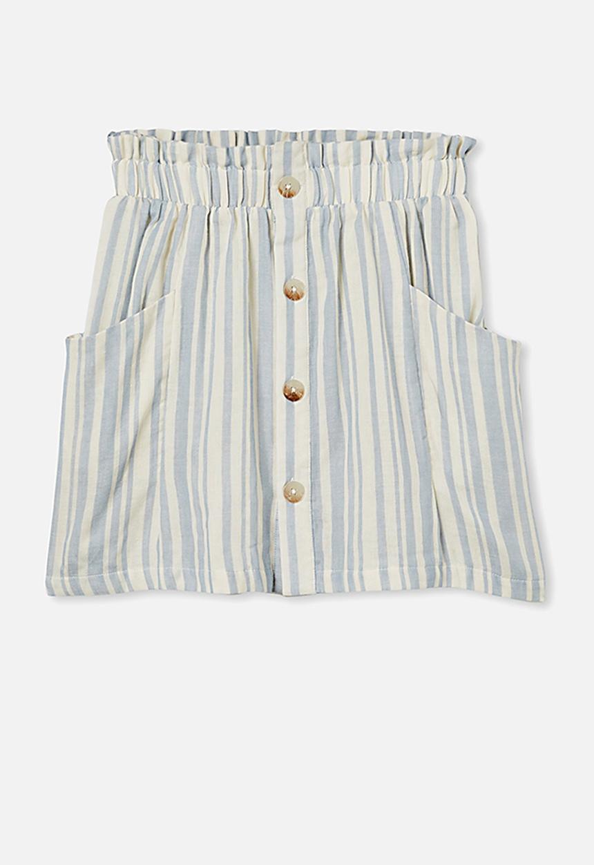 Free by Cotton On - Ava skirt - blue & neutral