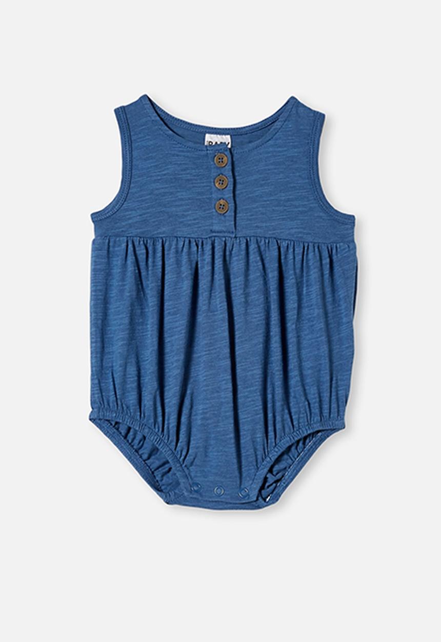 Cotton On - Craigelina singlet bubbysuit - blue 
