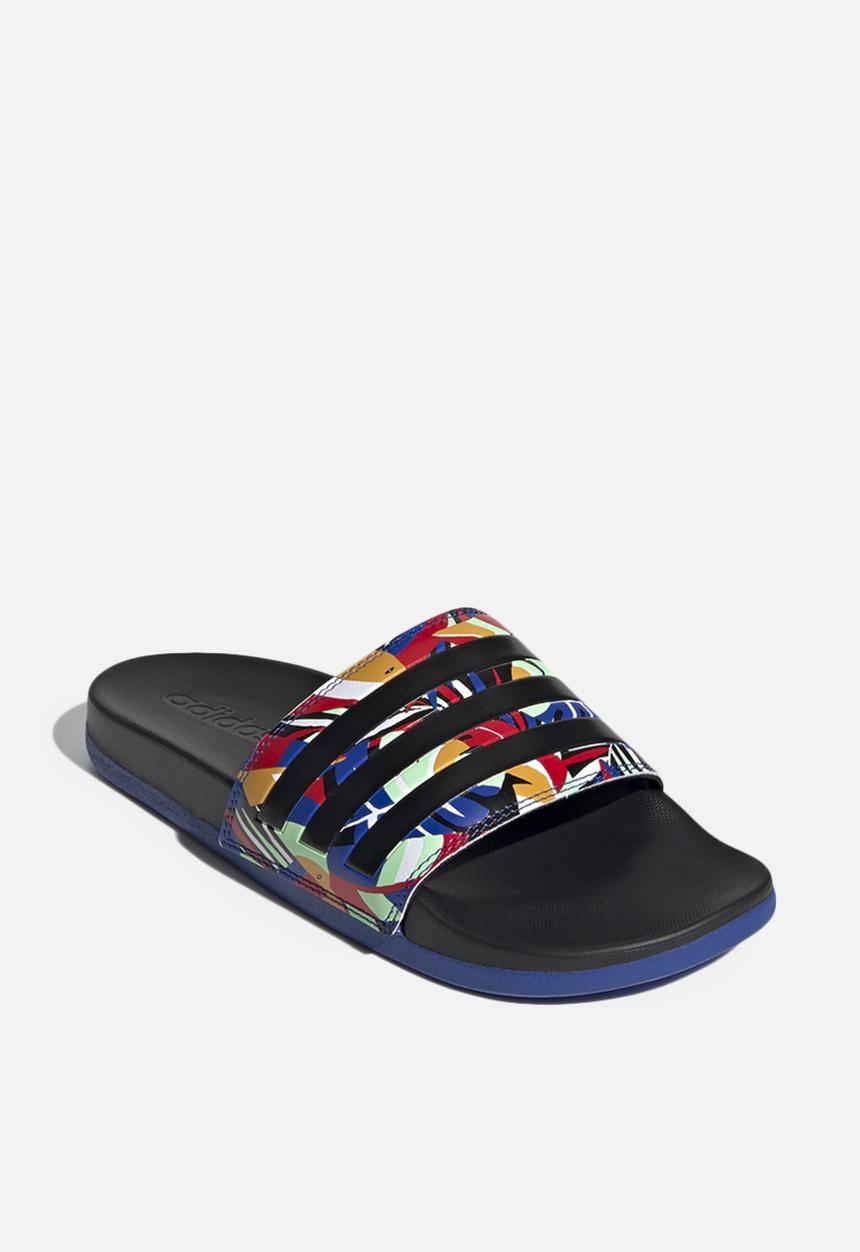 adidas Originals - Adilette comfort - core black & royal blue
