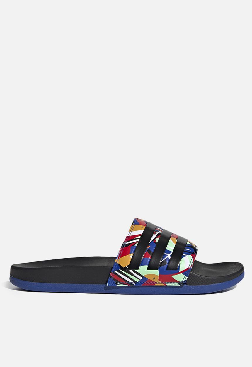 adidas Originals - Adilette comfort - core black & royal blue