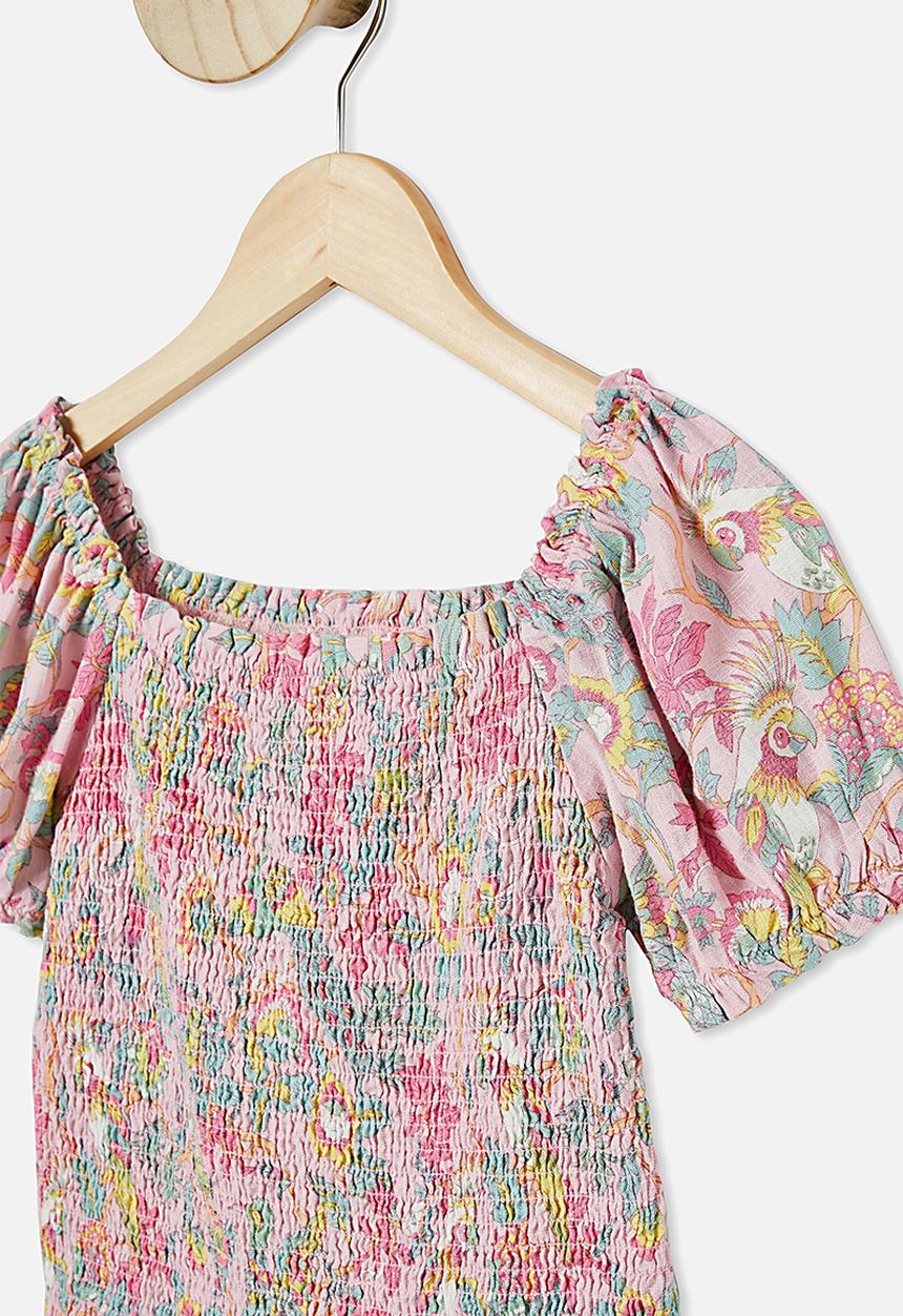 Free by Cotton On - Kate puff sleeve top - multi
