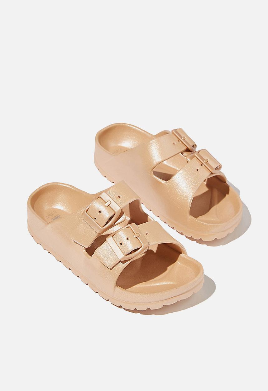 Cotton On - Twin strap slide - matte rose gold