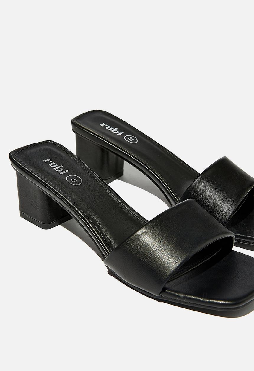 Cotton On - Cecil low block mule - black