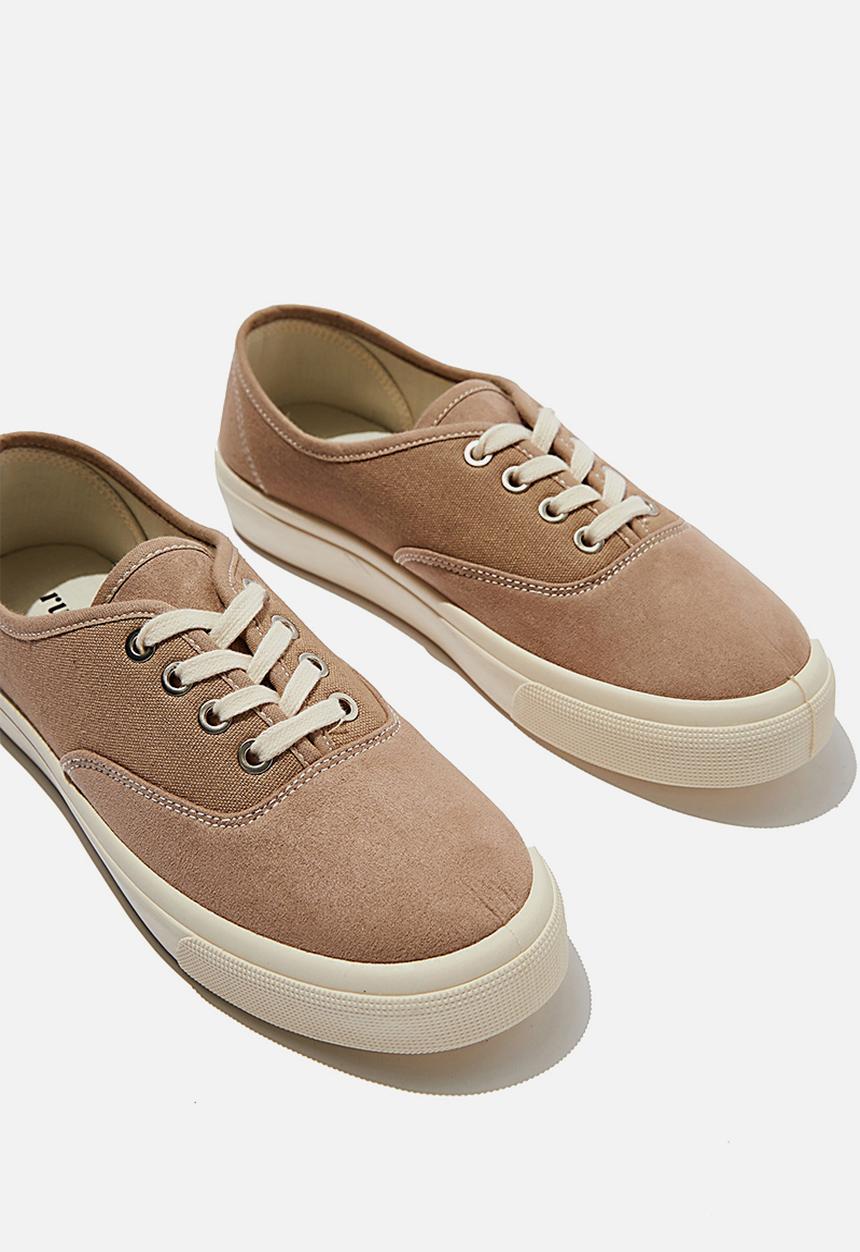 Cotton On - Jamie lace up plimsoll - taupe