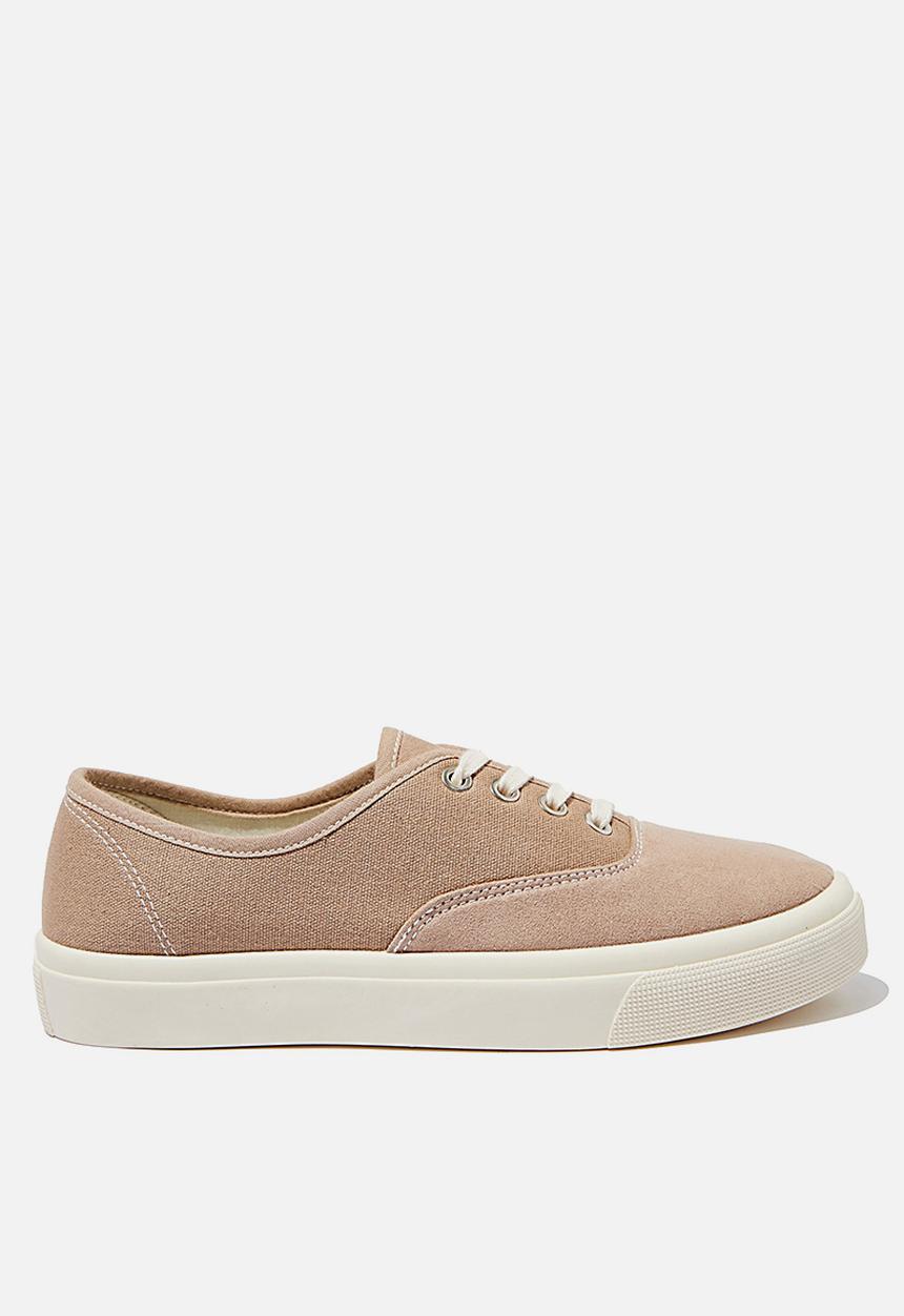 Cotton On - Jamie lace up plimsoll - taupe