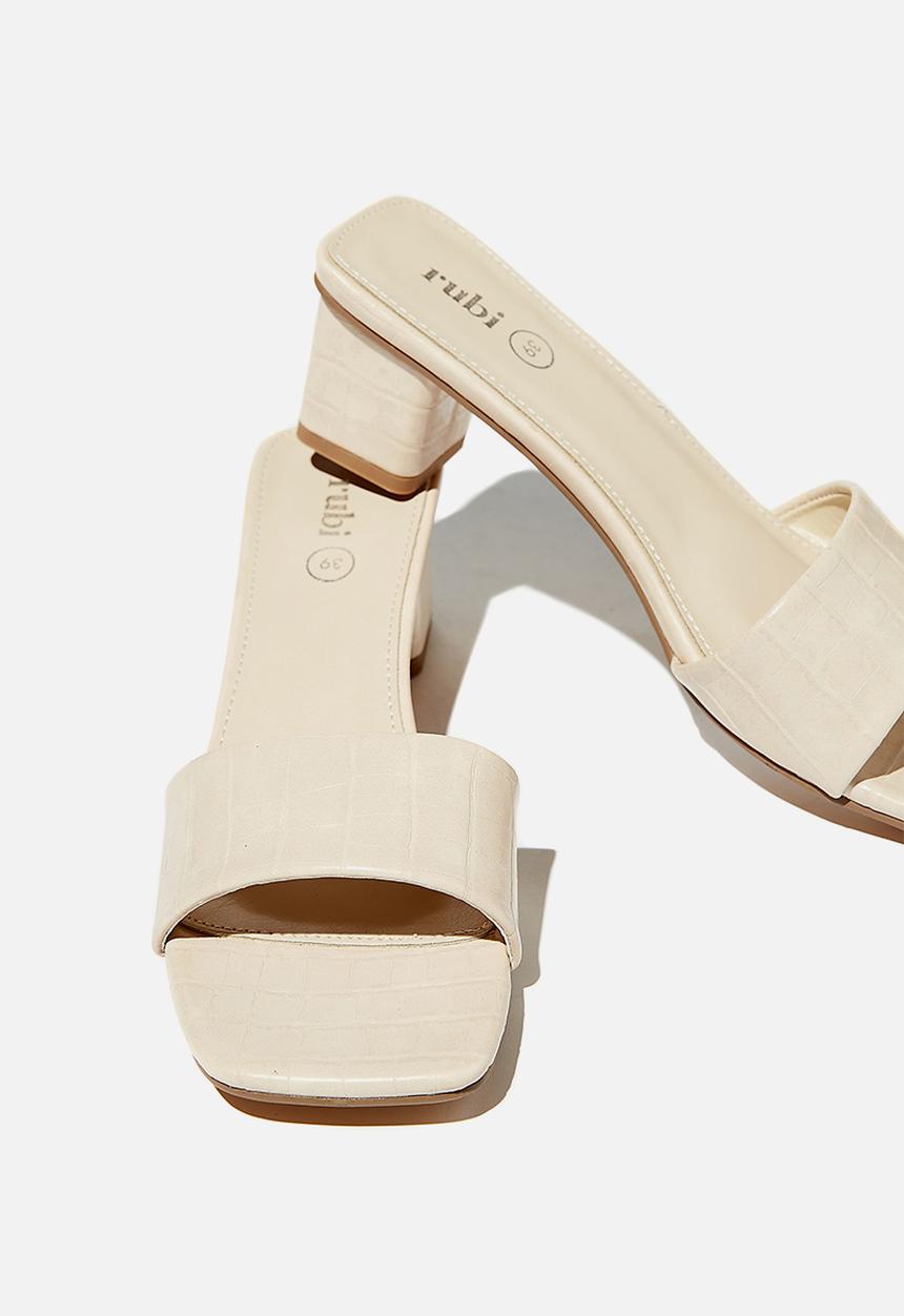 Cotton On - Cecil low block mule - neutral croc