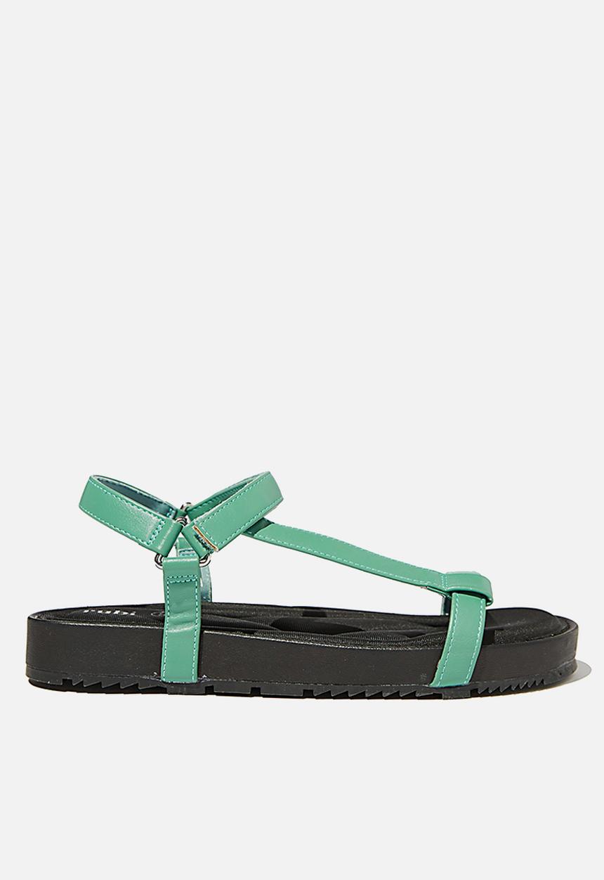 Cotton On - Malmo flatform sporty sandal  - green 