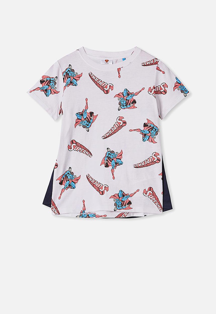 Cotton On - Short sleeve license cape tee - white & navy