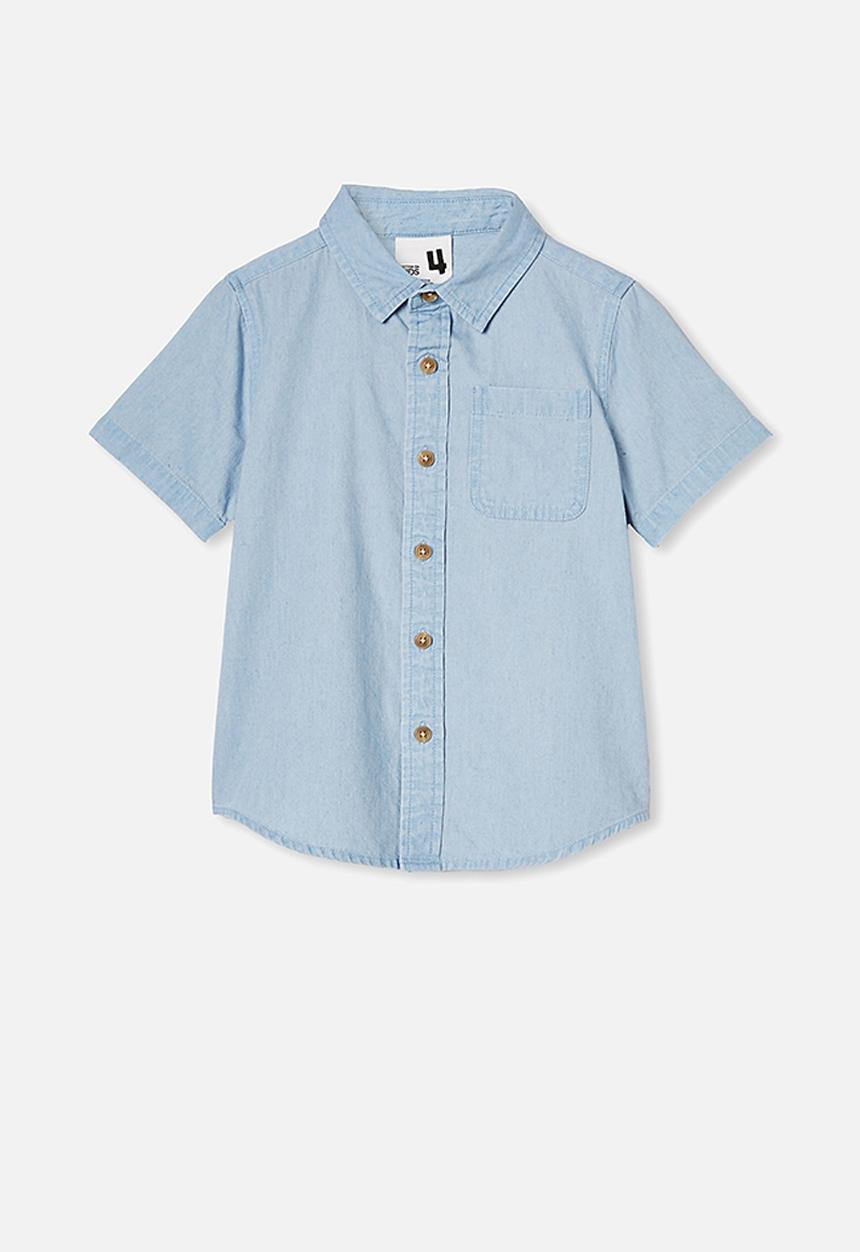 Cotton On - Resort short sleeve shirt - blue