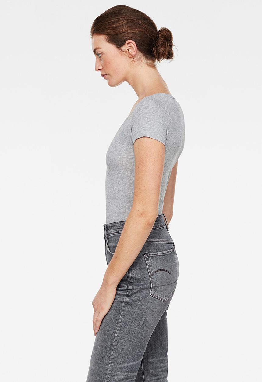 G-STAR - Basic round neck cap sleeve T-shirt - grey