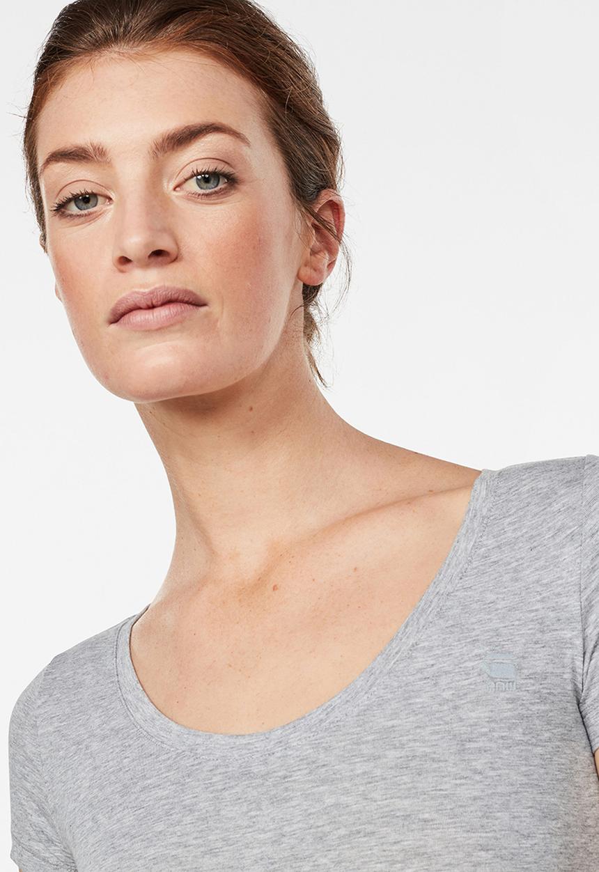 G-STAR - Basic round neck cap sleeve T-shirt - grey