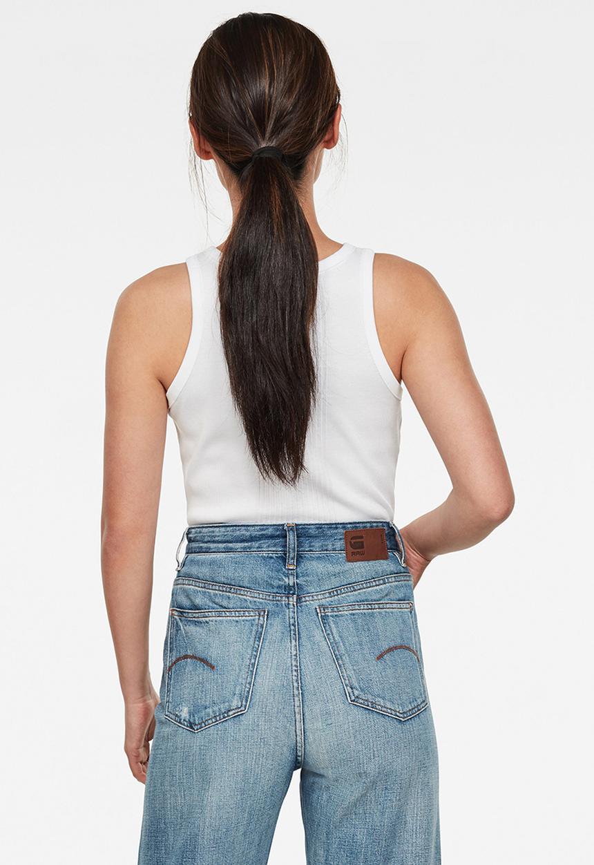G-STAR - Rib slim tanktop - white