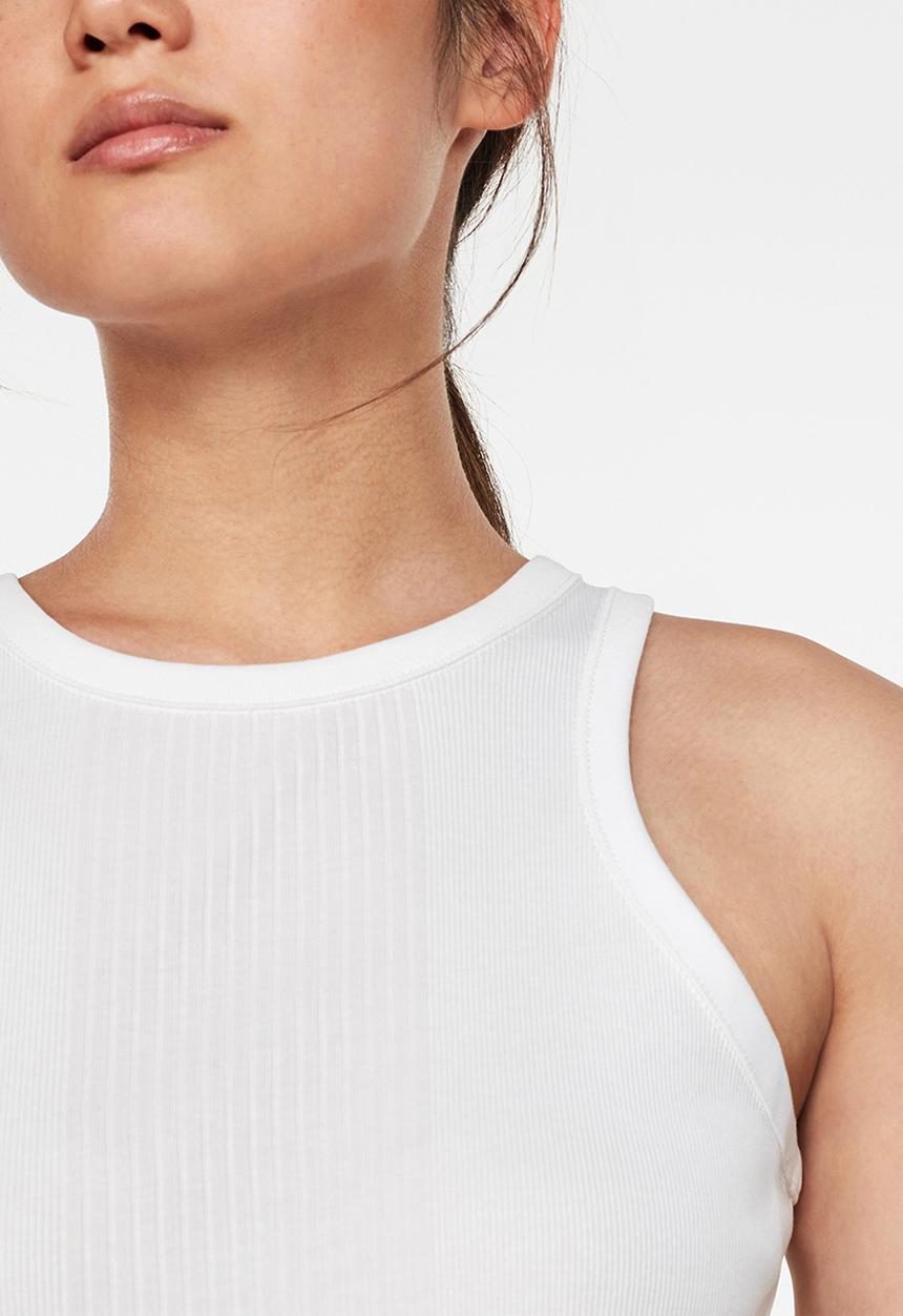 G-STAR - Rib slim tanktop - white