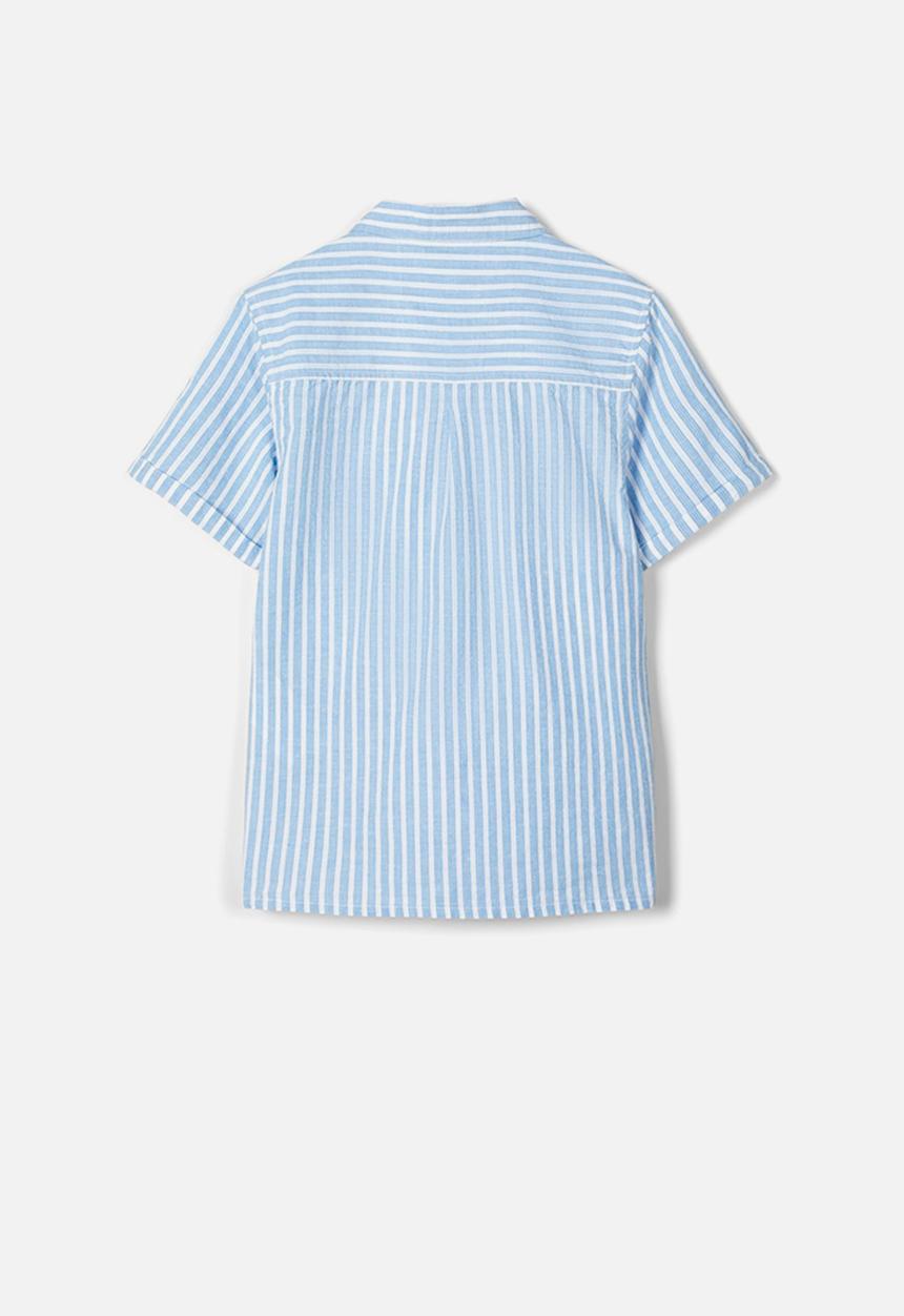 Name It - Fugl short sleeve shirt - white & blue 