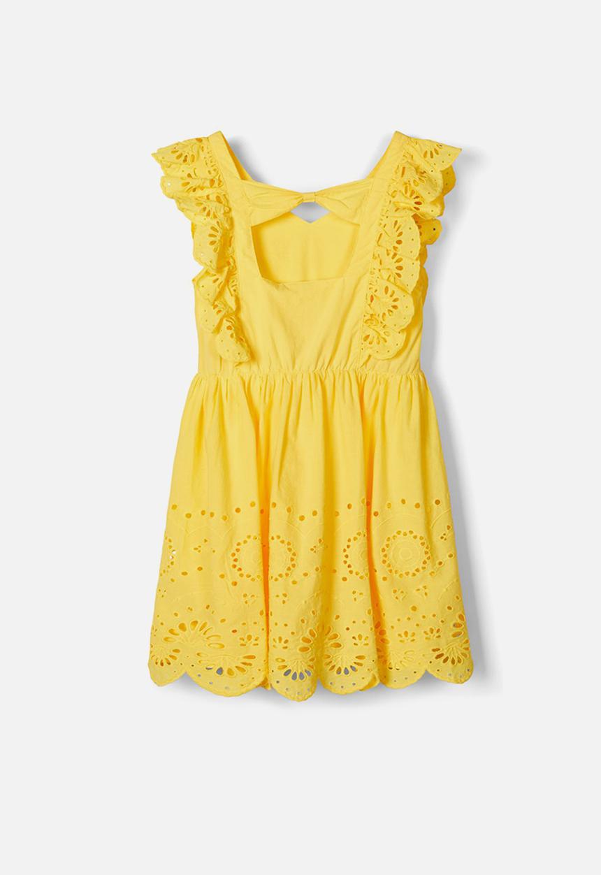 Name It - Broderie anglaise dress - yellow 