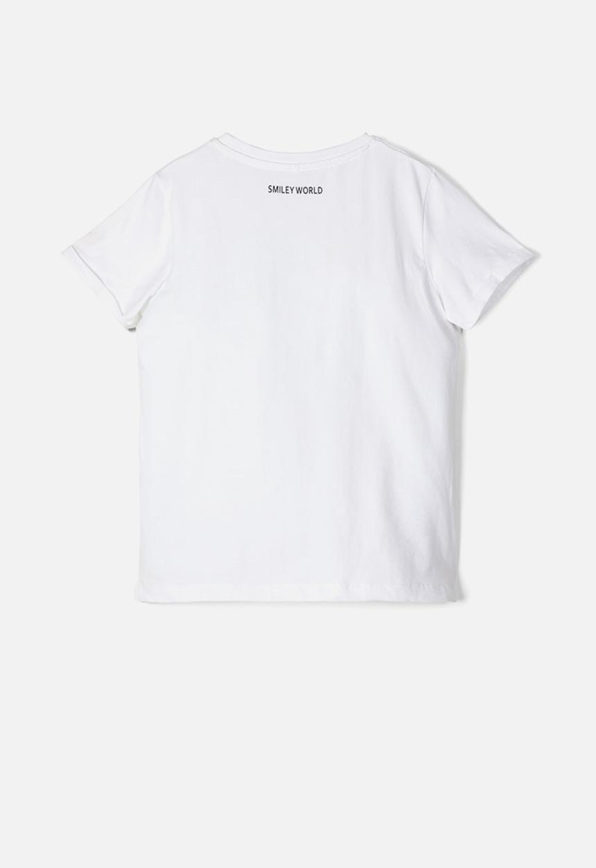 Name It - Happy telo short sleeve top - white