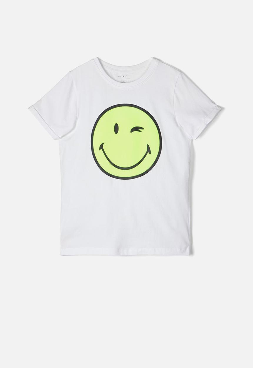 Name It - Happy telo short sleeve top - white