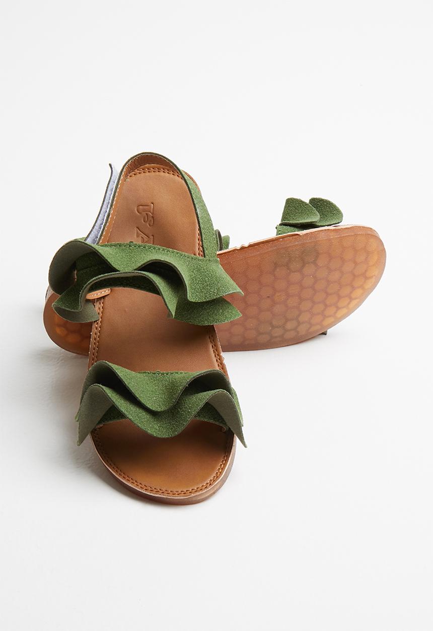 Pop Candy - Girls frill sandal - green