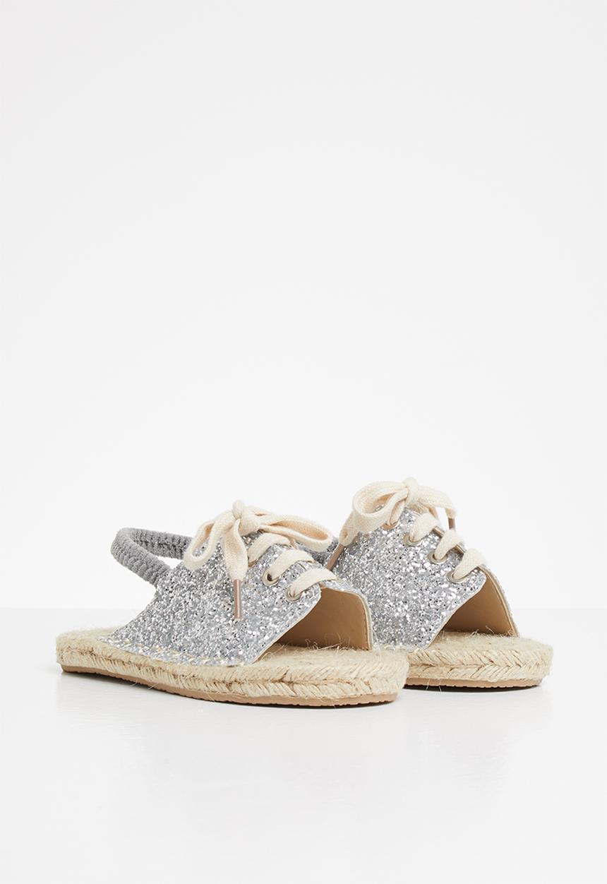 Pop Candy - Girls espadrille sandal - silver