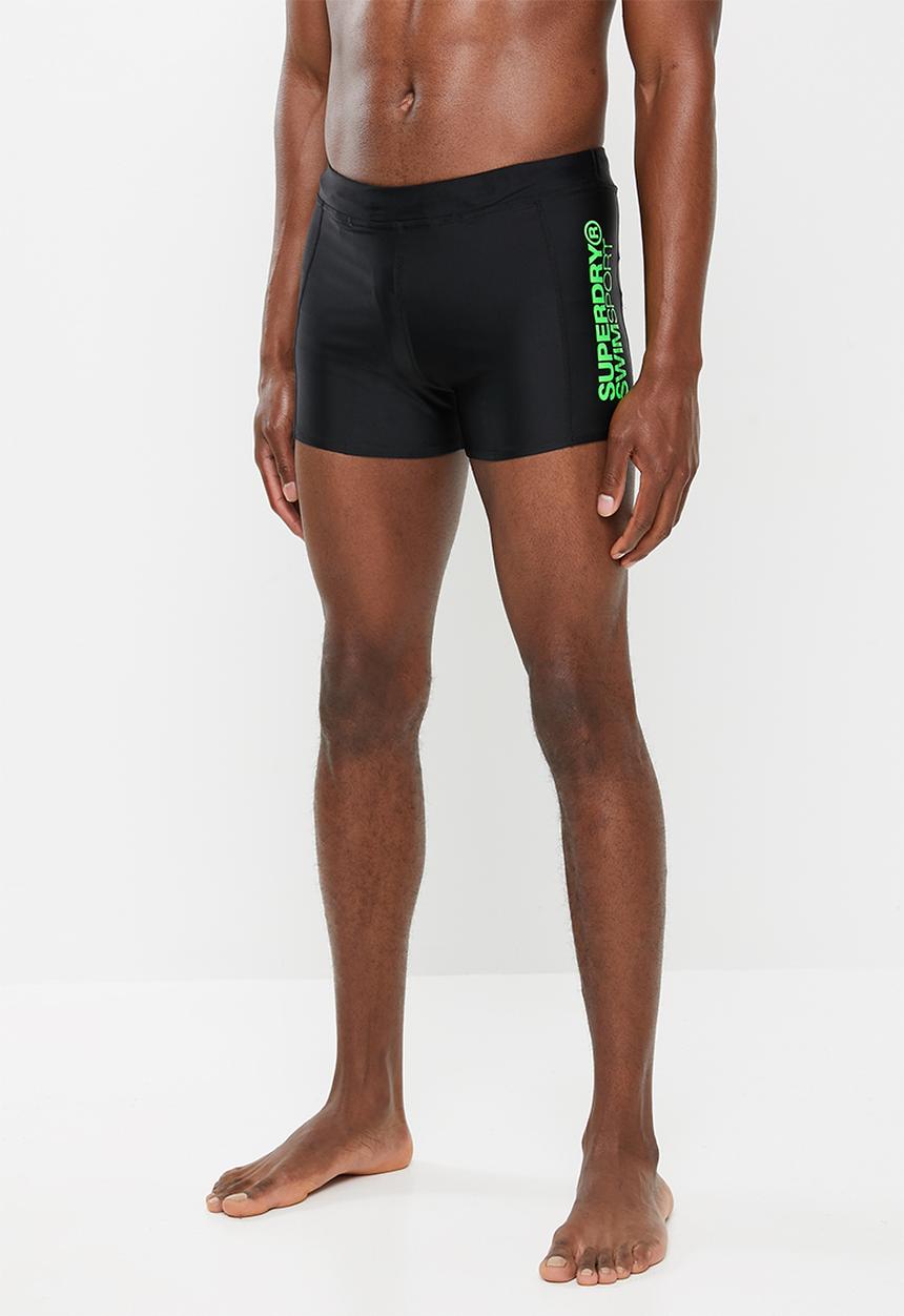 Superdry. - Superdry sport swim midi short - black