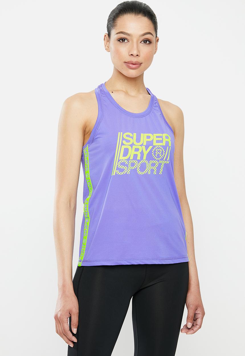Superdry. - Core loose vest - purple 