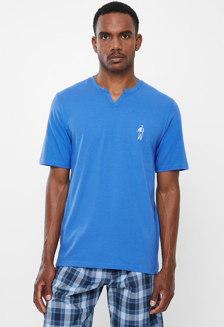 Jockey - Sleep short sleeve V-tee - blue cove