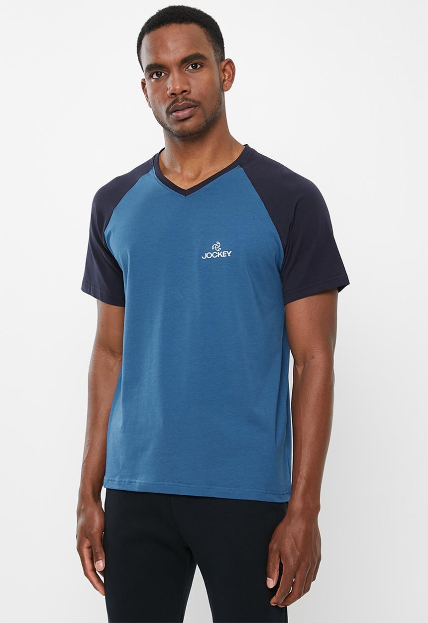 Jockey - Raglan colour blocked tee - ocean depths