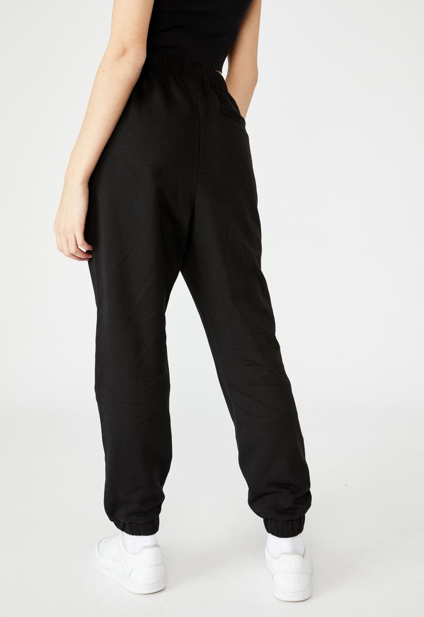 Factorie - Super high rise trackpant - black