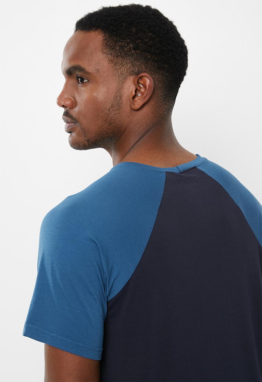 Jockey - Raglan colour blocked tee - navy