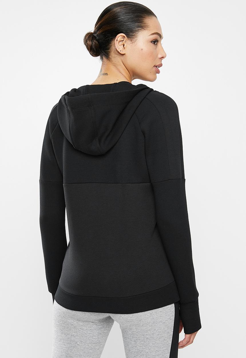 Superdry. - Core gym tech zip through - black