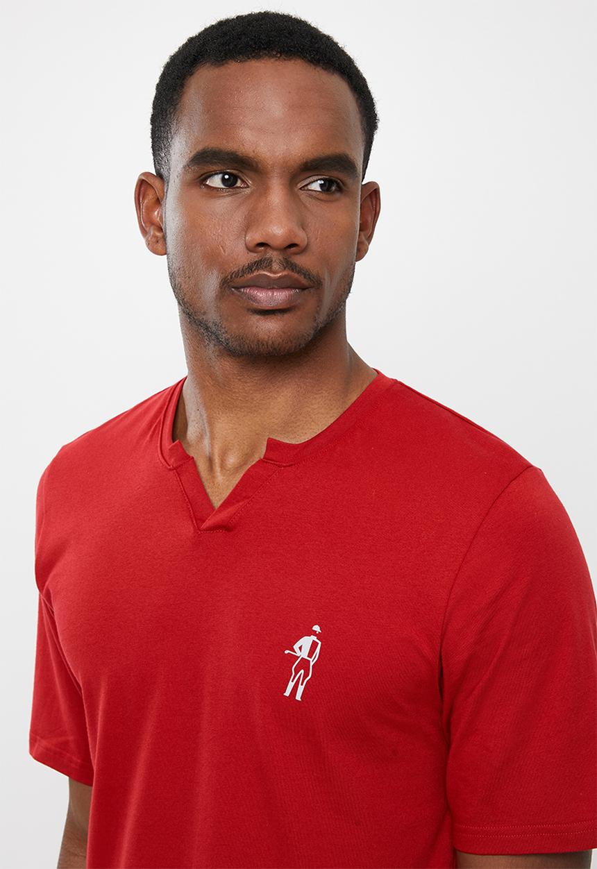Jockey - Short sleeve V-tee - red