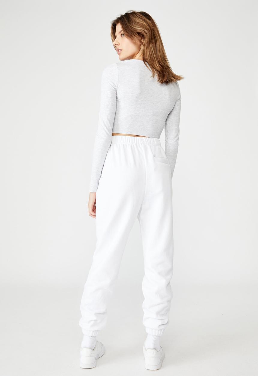 Factorie - Super high rise trackpant - white