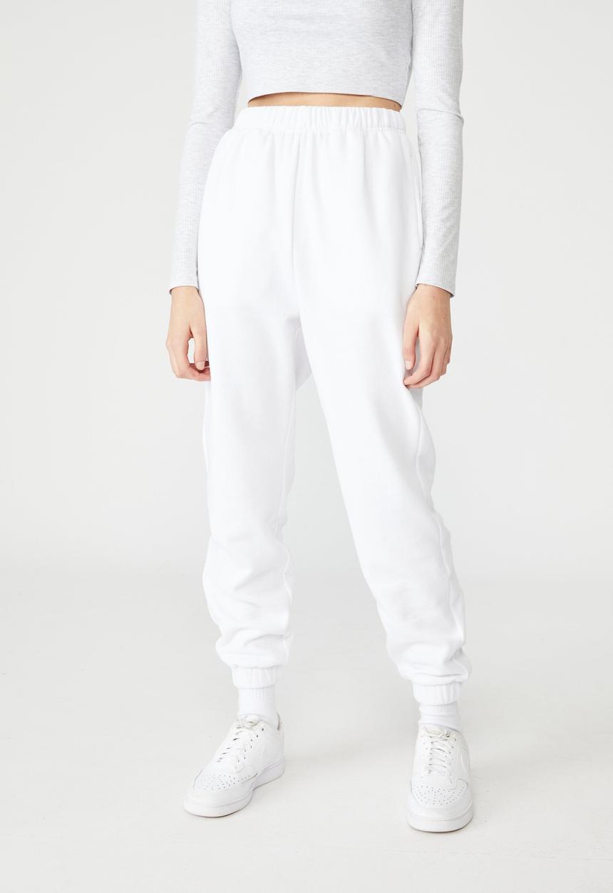 Factorie - Super high rise trackpant - white