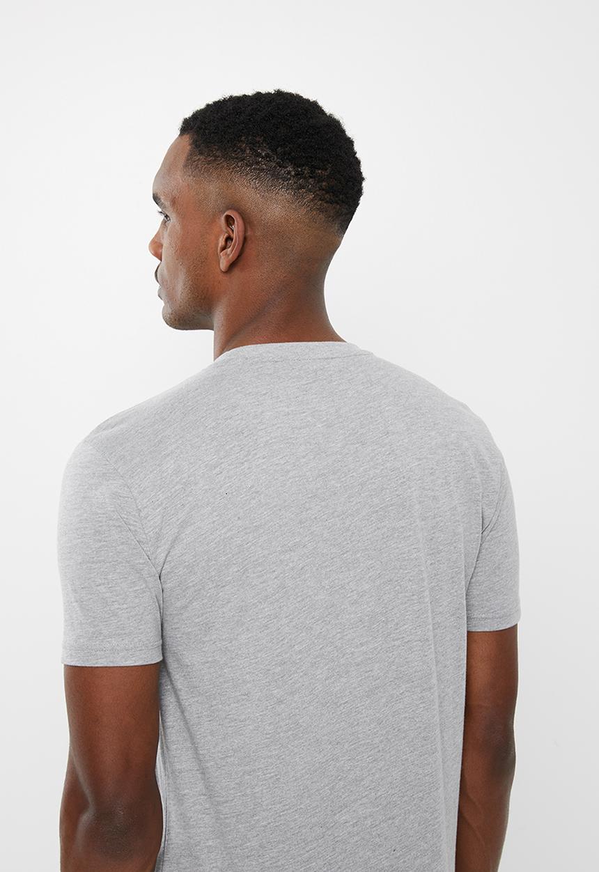 POLO - Mens Cory crest crew neck tee - grey