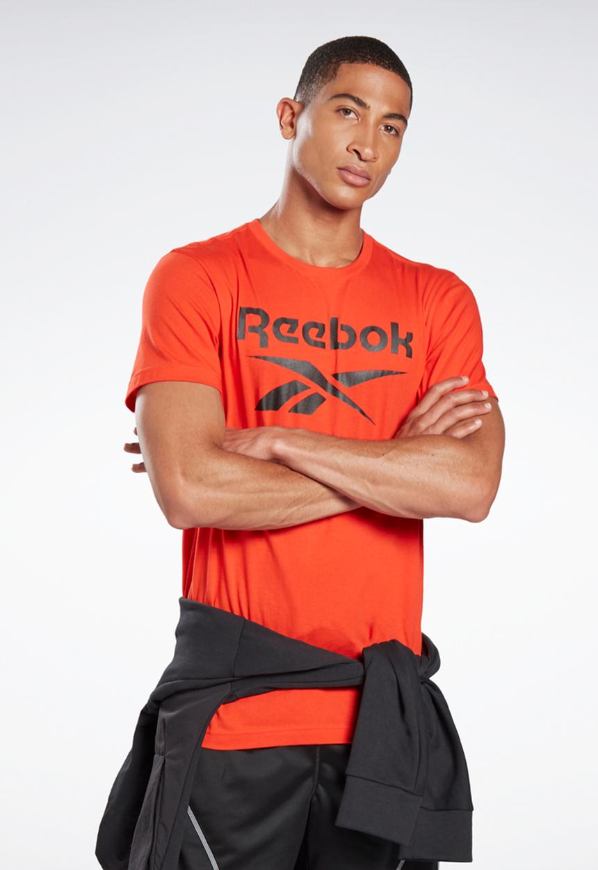 Reebok - Reebok stacked short sleeve tee - red