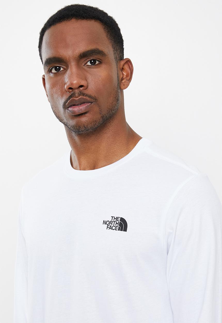 The North Face - Long sleeve red box tee - white