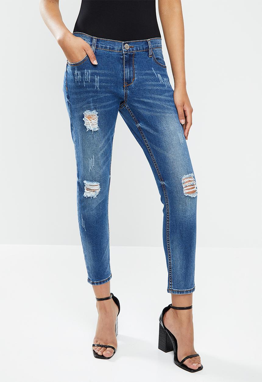 Glamorous - Knee slash skinny - blue